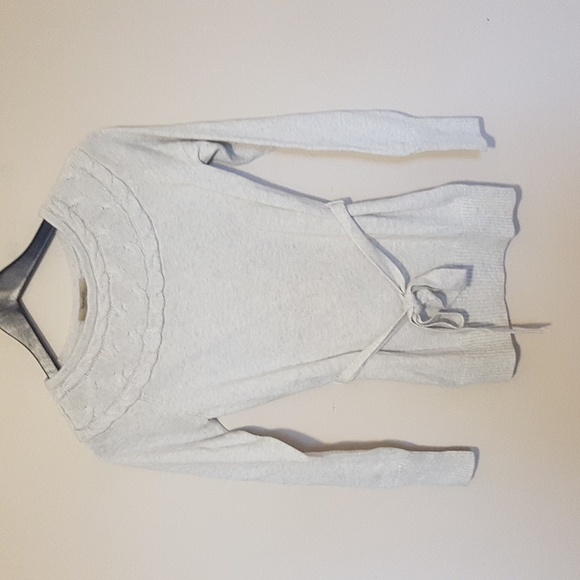 RW&CO. Sweaters - *SOLD*  RW&CO. grey knit neckline detail with belt long sleeve sweater sz S